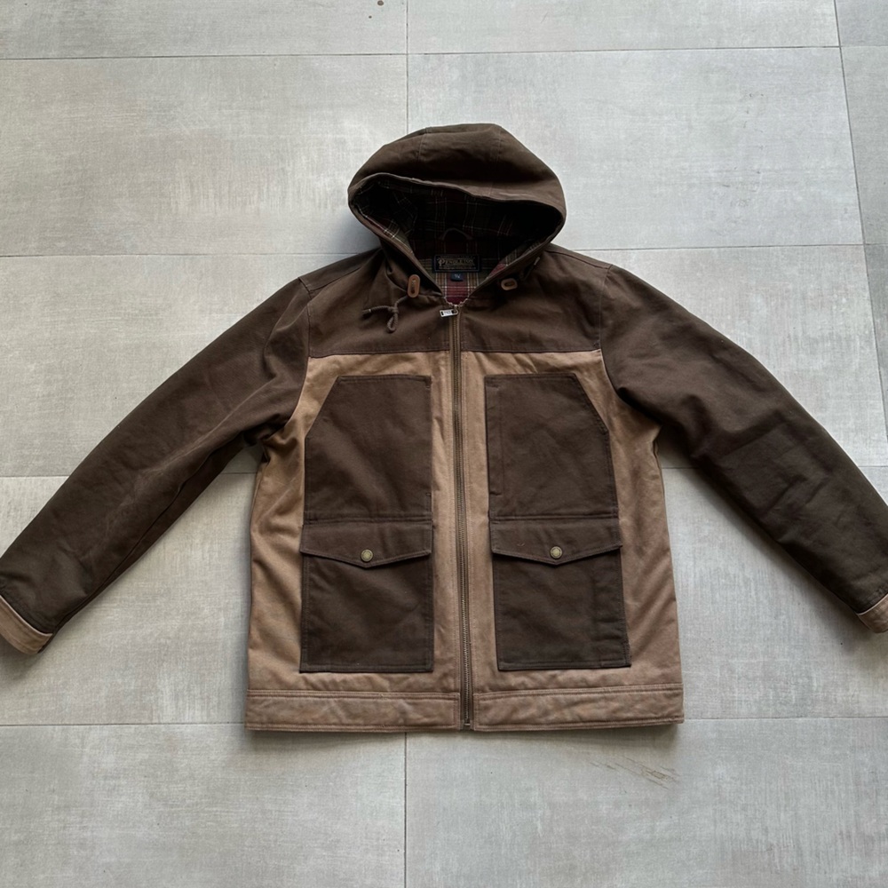 Pendleton Brown and Tan Highlander Field Coat — XL — NWOT